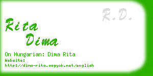 rita dima business card